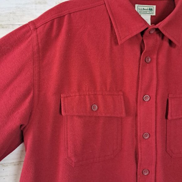 LL Bean Chamois Cloth Flannel Shirt LT - Picture 3 of 6